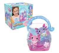 ANIMAGIC - Let's Glo Axolotl Pack Bubble Reef :1 Aquarium Interactif + 2 Axolotls Rose & Violet - Compagnons Électroniques & Lumineux - Flotte & Brille - Jeu Sensoriel Tactile pour Enfants dès 4 Ans