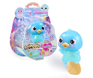 Animagic Let's Glo Ornithorynque Bleu - Jouet Squishy Interactif Dès 4 Ans | S'étire s'écrase et s'illumine avec beaucoup de douceur - compagnon sensoriel électronique - flotte dans l'eau du bain