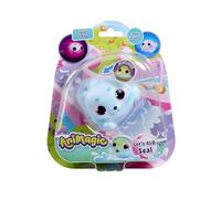 AniMagic Jouet interactif Let's Glo Seal – Phoque lumineux flottant bleu, LED, souple