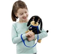 Animagic Waggles - Peluche Chien Saucisse Interactive - Jouet Electronique 23cm - A Partir de 2 Ans - Marche, Aboie et Remue Sa Queue - Amusant et Attachant
