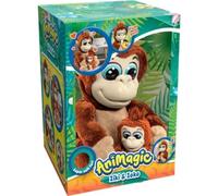 Animagic: Ziki et Zoko Gorillas | Peluche Interactive Super Douce pour Maman et bébé avec Sons et mouvements programmés | Convient aux Enfants de 4 Ans et Plus