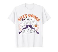 Animal à nœud en Forme de Coquette Silly-Goose du Club Social Spooky Halloween T-Shirt
