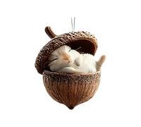 Animal Acorn Ornaments - 2D Acrylic | Animal Pattern Christmas Tree Ornaments For Holiday Decoration, Car, Rearview Mirror, Window, Wall, Door, Winter Home, Party, School, Apartment