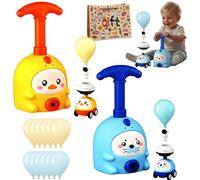 Animal Air Powered Balloon Car Toy, Balloon Launcher Toy Set with Manual Pump, 2-in-1 Flying & Racing Car, DIY Physics Learning Fun for Kids Ages 3-8, Perfect Party Favors & Birthday Gift (C-1)