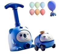Animal Air-Powered Balloon Car Toy - Interactive Launcher Set for Kids, Portable Vehicle Play Activity for a Weekend Family Road Trip and Daily Commute (B-Blue, 1*Car+26*Balloon)