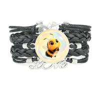 Animal,Amitié,Dessin Animé,Abeille,Diffraction,Réglable,Cuir,Tressé,Bra | Multistrat,Punk,Bracelet,Fait main,Offre,Bangle,Accessoire,Amie,Amoureux,Ethnique,Amitié,Anniversaire,Noël,Musique,Art