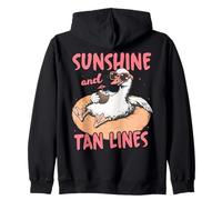 Animal Amusant Sunshine Tan Lines Goose Summer Beach Vacation Sweat à Capuche