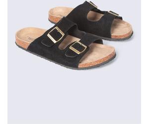 Animal Animal Black Avery Casual Leather Sliders