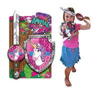 Animal Armouriez - Licorne de Deluxebase. Ensemble Épée et Bouclier en Mousse Jouets pour Enfants Motif Féerique