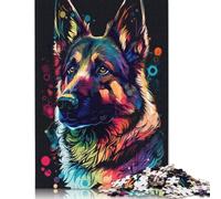 Animal Art Dog Puzzle 1000 Pièces Educa Jouet en Bois Cadeau Unique De l'art De La Décoration Jeu Éducatif Challenge Toy pour Adultes Et Enfants À Partir De 12 Ans 1000pcs (75x50cm)