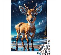 Animal Art Elk Puzzle 1000 Pièces Educa Jouet en Bois Cadeau Unique De l'art De La Décoration Jeu Éducatif Challenge Toy Adultes & Enfants des 14 Ans 1000pcs (38x26cm)