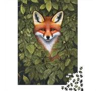 Animal Art Fox Puzzles 1000 Pieces Cadeau Unique Jeu Éducatif Challenge Toy À De Qualité Supérieure Peinture Art pour Adultes Et Enfants 1000pcs (38x26cm)