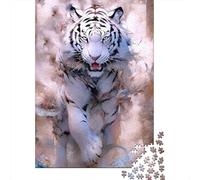 Animal Art Tiger Puzzles 1000 Pieces Cadeau Unique Jeu Éducatif Challenge Toy À De Qualité Supérieure Peinture Art pour Adultes Et Enfants À Partir De 14 Ans 1000pcs (38x26cm)