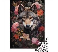 Animal Art Wolf Puzzles 1000 Pièces Cadeau Unique Jeu Éducatif Défi Jouet À De Qualité Supérieure Peinture Art pour Adultes Et Enfants 1000pcs (38x26cm)