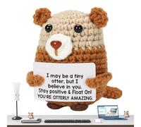 Animal au crochet - Animaux positifs au crochet de 7 cm, coffret cadeau fait à la main, tortue buffle, hérisson, un petit rappel pour collègue, cadeau de remerciement pour collègues, cadeau de