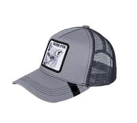 Animal Baseball Cap Summer Travel Peaked Cap Men's Embroidery Hip-Hop Cap Couple Style Sun Visor Adjustable Trucker Mesh Cap--Fox-Gris
