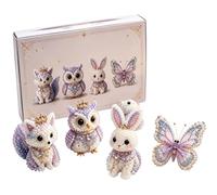 Animal Beading Craft Set - 20x10x5cm | Compact DIY Kit | Cute 3D Beaded Animal Handmade Craft Set Beginner Friendly Desk Home Office Decor Party Holiday Art Class For Adults Teens Creative Gift