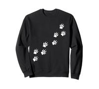 Animal Bear Tracks Chemin de Sentier Diagonal Empreintes de Pattes Sweatshirt