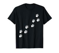 Animal Bear Tracks Chemin de Sentier Diagonal Empreintes de Pattes T-Shirt