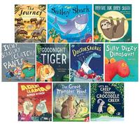 Animal Bed Time Stories Illustrated 10 Picture Books Collection Set (The Journey, Smiley Shark, Bedtime for Baby Sloth, Itchy, Scritchy, Scratchy Pants, Goodnight Tiger, Doctorsaurus, & Four More...)