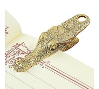 Animal Binder Clips, Crocodile Binder Clip, File Holder Bookmark, Alloy Vintage Style Paper Clip Set, Desk Organizer Clips for Office Classroom Notebook Scrapbook Documents Pictures, 2.2x0.47 Inches