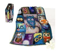 Animal Blanket | Soft Sofa Owl Throws -All-Season Plush Printed Blanket - Heartwarming Present For Women, Kids, Home, Camping, Car, Chair, Sofa, Bed, Couch, Living Room, Bedroom, Outdoor, Travel
