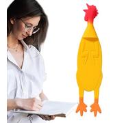 Animal Bookmark - Silicone - 16 x 3,9 x 1,5 cm - Page Marker Chicken Bookmark | And Cute Reading Accessory, Fun Book Clip For Kids, Adults, Students, Office, Christmas, Stocking Stuffer