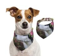 Animal Border Collie Chien Mignon Animal de Compagnie,Bandanas pour Chien, écharpe en Coton, Bavoirs réglables pour Animaux de Compagnie,S