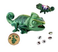Animal Caméléon RC - Lézard électronique pour animaux de compagnie clignotant à LED, jouet reptile rampant réaliste, gadgets blague interactive pour fête, nouveauté modèle sûr pour Bambi