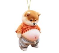 Animal Car Pendant - Funny Fat Cat Dog Mirror Charm | 2D Acrylic Rearview Mirror Hanging Decor for Auto Interior Styling Cute Vehicle Accessories Gift Ornament
