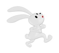Animal Car Sticker - Badge en métal de lapin, Decal décoratif mignon, emblème adhésif automatique Durablle | Décoration créative en vinyle avec finition , autocollant de lapin amusant pour la m