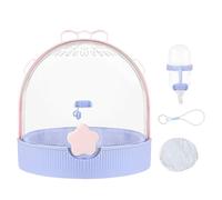 Animal Carrier, Portable Travel Cage for Hamster, Outdoor Carry Case with Water Bottle, Pet Supplies for Walking, Camping, Fishing Trips and Daily Home, 7.17x7.09x7.09 inches