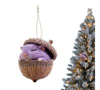 Animal Christmas Ornaments - 2D Acrylic Cute Acorn Hanging Decor, Holiday Tree Decoration Set for Winter Party Home Use, Wall Decor for Indoor Outdoor Display, Festive Animal Ornament Decoration Set