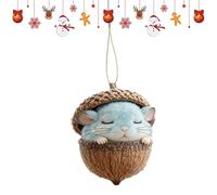 Animal Christmas Ornaments - 2D Acrylic Cute Acorn Hanging Decor, Holiday Tree Decoration Set for Winter Party Home Use, Wall Decor for Indoor Outdoor Display, Festive Animal Ornament Decoration Set