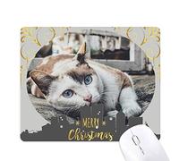 animal coloré cat photo photo la nuit de noël, tapis de souris en caoutchouc