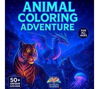 Animal Coloring Adventure - Fantasy and Mythical Creatures: Cyberpunk Animals And Mythical Creatures Art Coloring Book For Adults