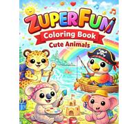 Animal Coloring Book for Adults and Kids - Simple & Easy-to-Color Cozy Cute Large Print Designs for Stress Relief and Relaxation | Zuper Fun: Relaxing ... Relief, Mindfulness, and Anxiety Relief