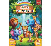 Animal Coloring Book: Interesting Animal Fun Facts and Word Mazes; 50 Coloring Pages; Animal Coloring Book suitable for Kids Aged 4-8