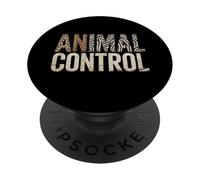 Animal Control Léopard Imprimé Zèbre Sauvetage Faune Sauvetage PopSockets PopGrip Adhésif