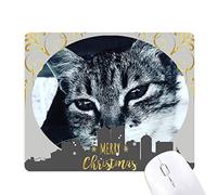 animal cool gray cat photo la nuit de noël, tapis de souris en caoutchouc