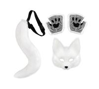 Animal Cosplay Masque | Costume Prop with Tail and Animal Paw Gloves