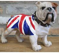 Animal Crackers Bouledogue britannique debout dans un manteau Union Jack - Cadeau idéal pour les amoureux des chiens