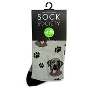 Animal Crackers Chaussettes labrador noires pour femme, mélange de coton de qualité, excellent cadeau pour amoureux des chiens, marron, taille unique