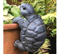 Animal Crackers Décoration de pot de tortue super mignonne pour la maison ou le jardin, excellent cadeau pour les amoureux de la tortue ou de la faune, coffret cadeau