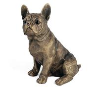 Animal Crackers Leonardo Figurine de Bouledogue français en Bronze avec boîte Cadeau
