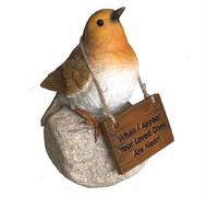 Animal Crackers Panneau commémoratif pour tombe « Remembrance Robin with Loved ones are near » - Hauteur : 15,5 cm