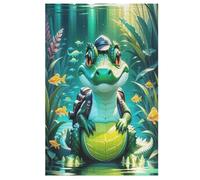 Animal Crocodile Puzzles en Bois Adultes Et Adolescents 1000 Pieces Enfants Puzzle Décoration Mur Moderne Art Jouets Cadeau Intéressants 78×53cm