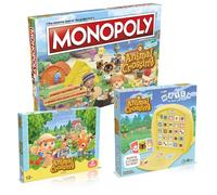 Animal Crossing Jeu 3er Set: Monopoly + Match + Puzzle (1000 Pièces) Spielpaket