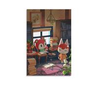 Animal Crossing New Horizons Classique Jeu Rétro Personnages Poster Peinture décorative Toile Art mural Salon Poster Chambre Peinture d'art mural Impression d'image Moderne Décoration de chambre