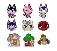 Animal Crossing Tom Nook Isabelle Broche en émail pour jeu vidéo de simulation de vie, Normale, Métal non précieux